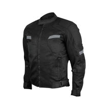 Black Mesh Motorcycle Jacket with Insulated Liner and CE Armor - 715552 - €88,02 EUR+