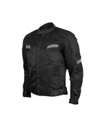 Black Mesh Motorcycle Jacket with Insulated Liner and CE Armor - 715552 - $1,862.49 MXN+