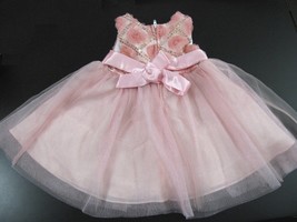 Pink Tulle Glitter Floral Sequin Tutu Dress 18 Months Rare Edition Baby Girls - £12.47 GBP