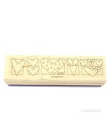 Love ~ hearts Stampin Up!  Rubber Stamp  wood mounted 4.5&quot; - £1.54 GBP