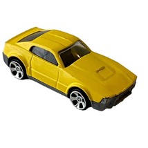 Diecast Muscle Car Yellow H15 Toy Vehicle 1:64 Coupe Hood Trunk Spoiler - £3.82 GBP