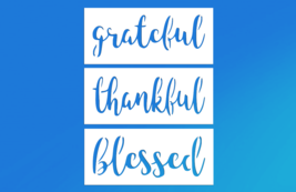 Grateful Thankful Blessed Reusable Stencil Value Pack (Many Sizes) - £7.79 GBP+