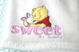 Disney Baby Winnie the POOH Sweet as Hunny Pink Security Blanket Piglet Fleece - £15.79 GBP