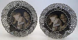 2 Floral Open Weave Metal Picture Frames by Reflections  - £22.80 GBP