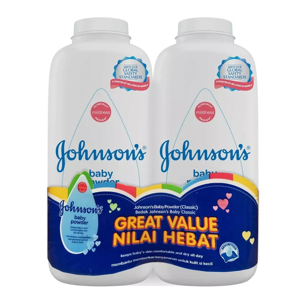 2-Pcs Johnson&#39;s Baby Powder with Talc Gentle &amp; Soft 500g / 17.6 oz Each - $69.29