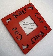 Crate &amp; Barrell KITTY Cat Ornament Picture Frame 1990s   - £14.11 GBP