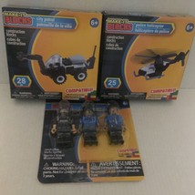 NEW Make-It Blocks Police City Patrol, Helicopter &amp; 3 Figures - 56 Pieces - £11.18 GBP
