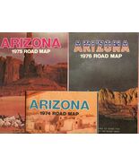 1974 1975 1976 Arizona Road Map Points Interest State Flag Seal Flower Bird Gem - $239,554.26