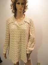 MARTY GUTMACHER Vintage 60/70s Twin Set BD Cardigan &amp; Shell Textured Kni... - £32.01 GBP