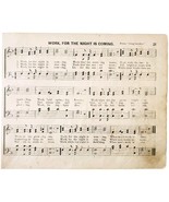1881 Night Is Coming Victorian Sheet Music Ohio State Grange Agriculture... - €17,05 EUR