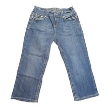 Zenim Denim Jeans Women&#39;s 5-Pocket Capri Mid-low Rise natural waist Sz 6... - $15.68