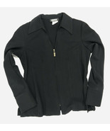 Baranda Jacket Sz 10 Black Poly Spandex Full Zip  - $29.60