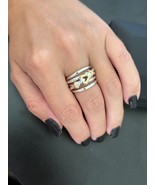 David Yurman Sterling Silver .925 &amp; 18K/750 Yellow Gold Buckle Band Ring... - $973.20 CAD