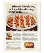 Ore-Ida French Fries Good Eatin&#39; from Boise Vintage 1972 Full-Page Magaz... - £7.58 GBP