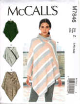 McCall's M7846 Misses L to XL Ponchos Uncut Sewing Pattern - $14.81