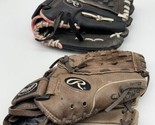 Lot of (2) Rawlings Youth FP115 11.5 Inch Fast-pitch Softball Gloves  RHT - - $29.69