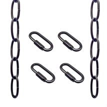 6 Feet Black Pendant Light Fixture Chain, Lighting Hanging Chain Extensi... - £14.84 GBP