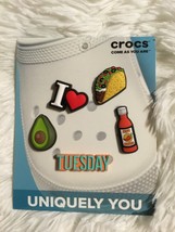 Crocs shoe Jibbitz Charms Taco Tuesday 5 pack avocado hot sauce New - £10.81 GBP