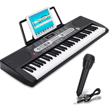 Piano 61 Key Electronic Keyboard Electric Digital Music With Microphone Portable - £60.55 GBP