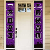 2023 Graduation Party Decorations Porch Sign Banner Blue Large Congrats Grad Par - £12.76 GBP