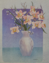 Spring Floral Crewel Kit Elsa Williams Vase Purple Paternayan Wool Yarn EVC - $17.95