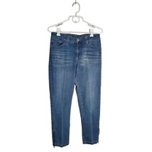 Lee Shaptastic Jeans Womens Size 12 Medium Denim Hidden Hold Ankle Zip Stretch - £14.89 GBP