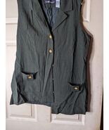 Sag Harbor size 16 green sleeveless button up top - $292.20 MXN