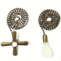 Light Bulb Fan Pull Chains 13.7-In Metal Cannon Finish Home Accessory Gi... - $349.11 MXN