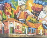 Rare Signed Carnival de Barranquilla Festival Folk Art Large Painting Co... - $5,939.99