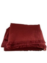 Restoration Hardware Brick Suri Alpaca Eyelash Throw Blanket 50&quot;x70&quot; - £98.27 GBP