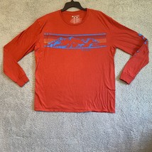Columbia Mens Shirt XL  Red Long Sleeve Crew Neck - $9.65