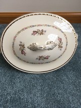 VINTAGE HOME LAUGHLIN GEORGIAN OPEN ROSE COVERED CASSEROLE DISH WITH LID... - $20.75