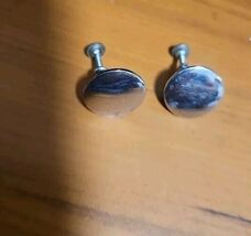 Antique Silver Tone Clip On Earrings. Round. 1/2” Diameter  - $5.94