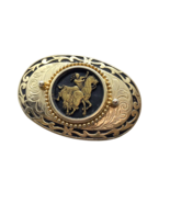 Vintage Belt Buckle Native Warrior Horse Buffalo Hunter Westerncore Amer... - $39.59