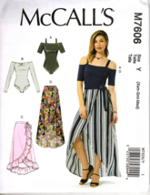 McCall&#39;s M7606 Misses XS to M Bodysuits and Wrap Skirts Uncut Sewing Pat... - £10.95 GBP