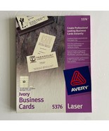 Avery 5376 Laser Business Cards 2 x 3 1/2 Ivory 250 Cards 10 Cards Per S... - $8.95