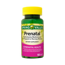 Spring Valley Prenatal Multivitamin / Multimineral &amp; 100 Tablets - £15.00 GBP