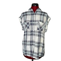 Rails Shirt Multicolor Women Short Sleeve Pockets Size Small  Button Down Plaid - £32.37 GBP