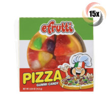 15x Packs Efrutti Pizza Chewy Flavored Gummi Candy | 5 Slices Each | .55oz - £10.76 GBP