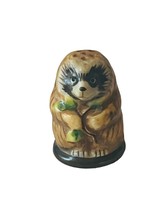 Franklin Mint Friends of Forest Animal Thimble 1982 Vtg Figurine Badger ... - £19.42 GBP