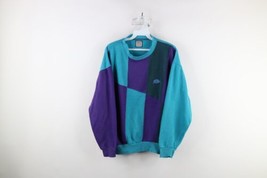Vintage 90s IOU Streetwear Mens Small Distressed Color Block Crewneck Sweatshirt - £46.47 GBP