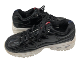 Skechers Energy Sneakers Shoes 8.5 Womens Thriller Knight Black Leather - £28.65 GBP