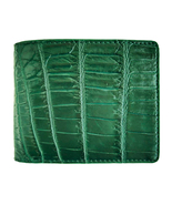 Men&#39;s Alligator Wallet Leather Jade Green Color Bifold Us Style Beautifu... - £54.95 GBP