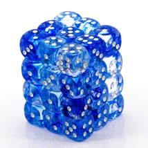 DND Dice Set-Chessex D&amp;D Dice-12mm Nebula Dark Blue and White Plastic Polyhedral - £23.14 GBP