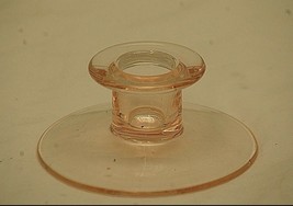 Vintage Fenton Pink Depression Glass Candlestick Candle Stick Holder 1-1/2&quot; b - £11.67 GBP