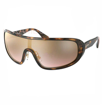 Miu Miu Collection 06V Brown Havana Pink Mirrored Wrap Sunglasses MU06VS Shield - £176.71 GBP