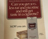 1984 Now Lights Cigarettes Vintage Print Ad Advertisement pa19 - £6.22 GBP