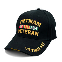 Vietnam Veteran with metals on a black ball cap - £15.67 GBP