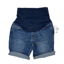 Time And Tru Women&#39;s Maternity Shorts Dark Wash L (12 - 14) New - £7.81 GBP