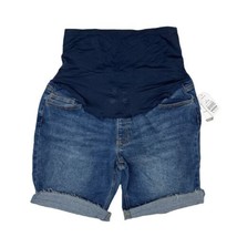 Time And Tru Women&#39;s Maternity Shorts Dark Wash L (12 - 14) New - $9.89